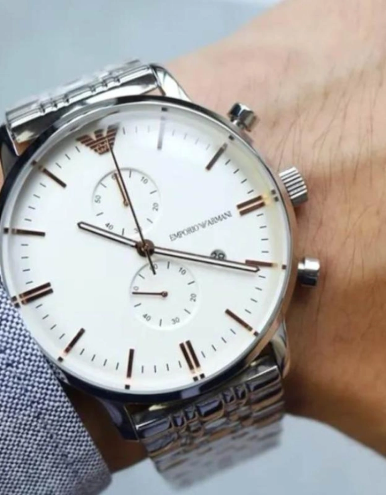 Emporio Armani AR1933 Silver Tone Chronograph Men's Watch