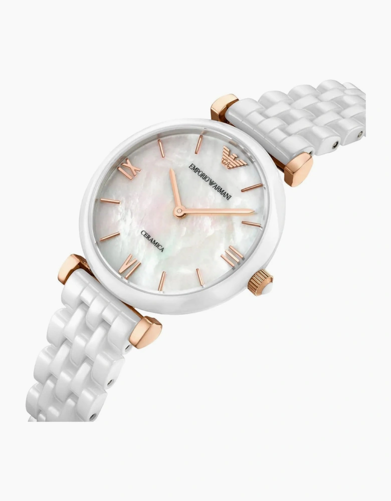Emporio Armani AR1486 White Ceramic Ladies Watch