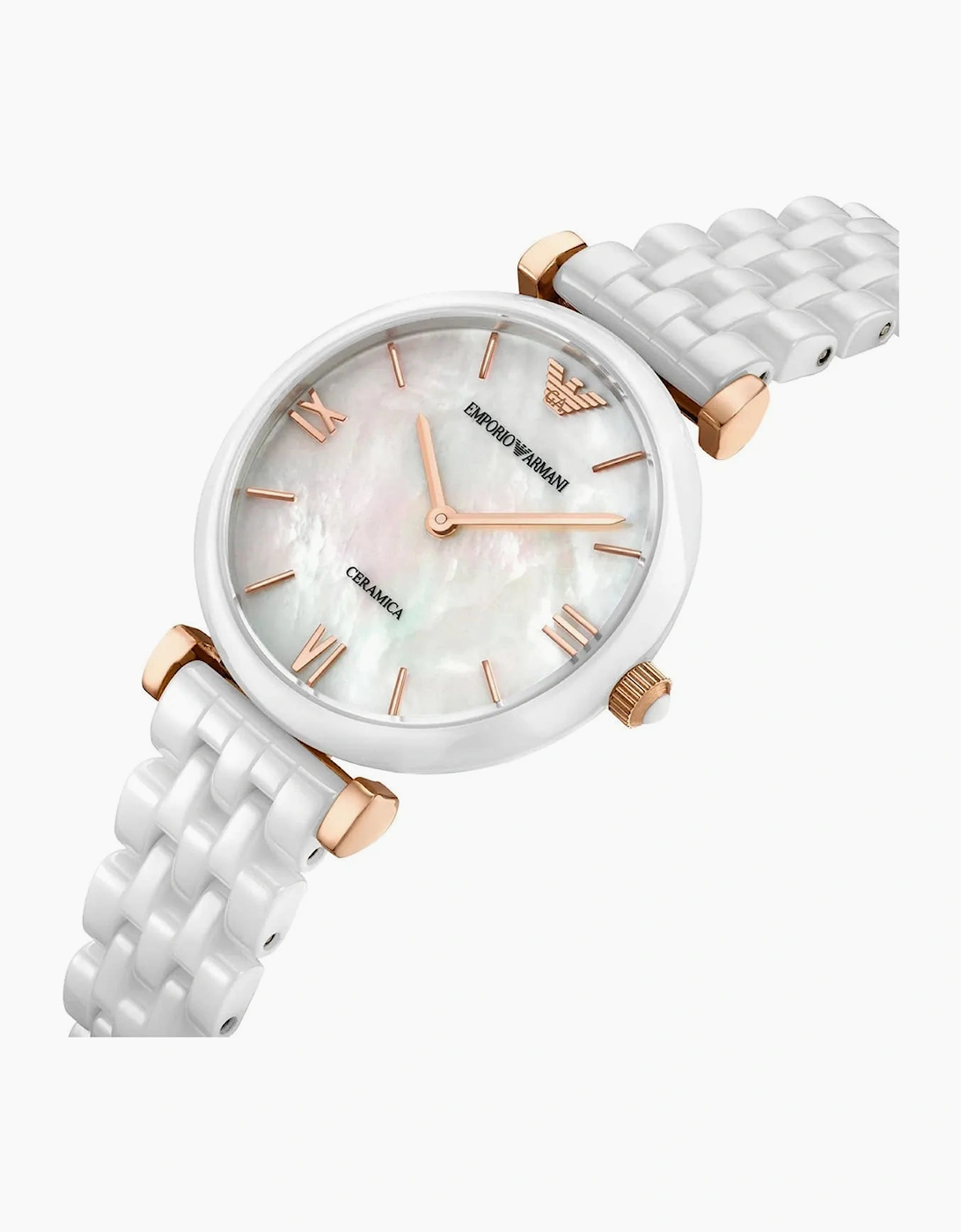 Emporio Armani AR1486 White Ceramic Ladies Watch