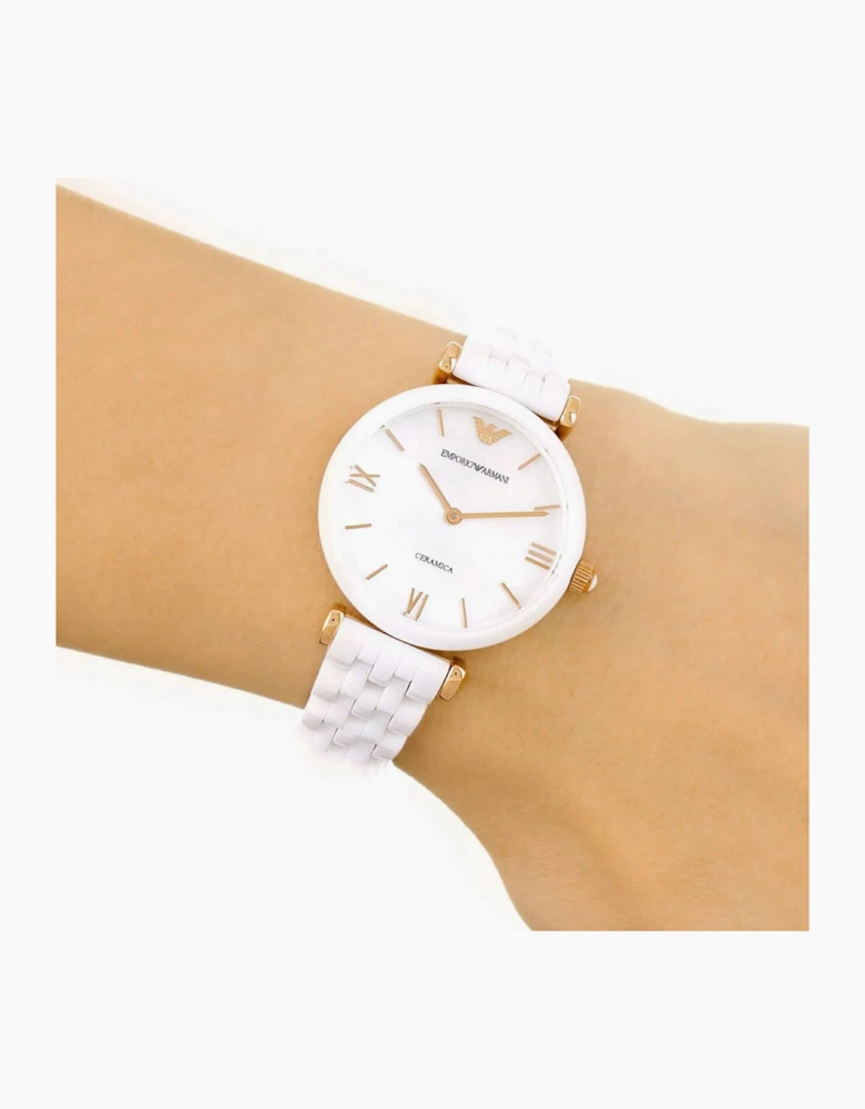 Emporio Armani AR1486 White Ceramic Ladies Watch