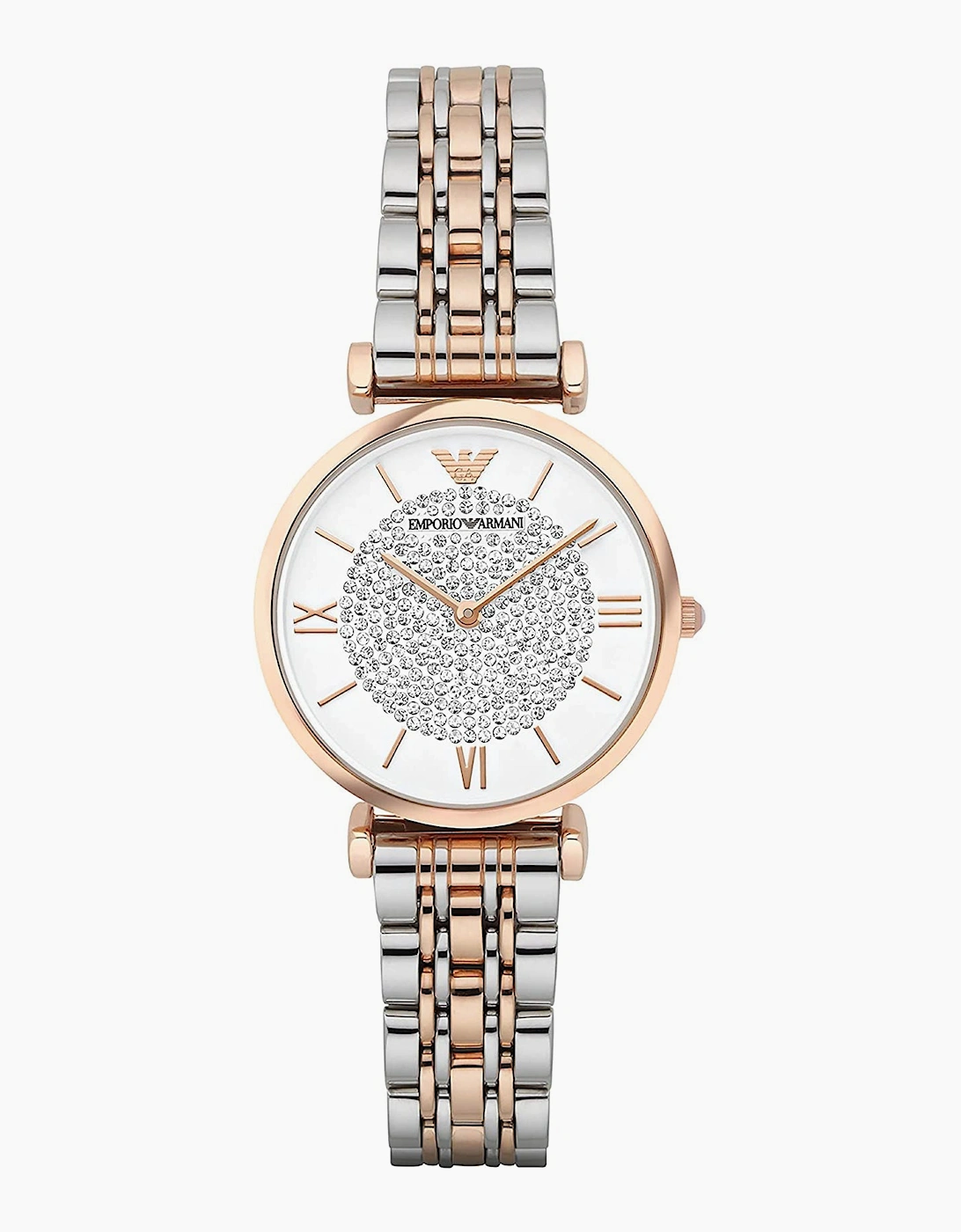 Emporio Armani AR1926 Rose Gold and Silver Two Tone Ladies Watch