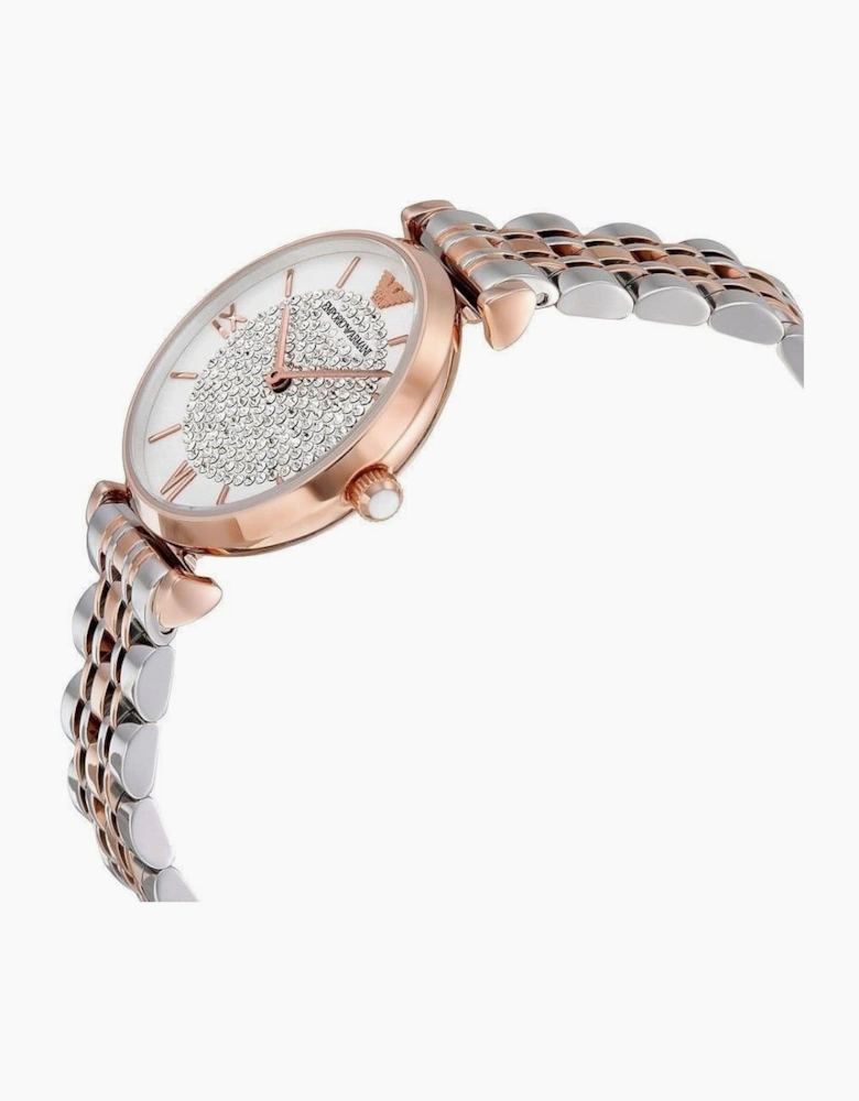 Emporio Armani AR1926 Rose Gold and Silver Two Tone Ladies Watch