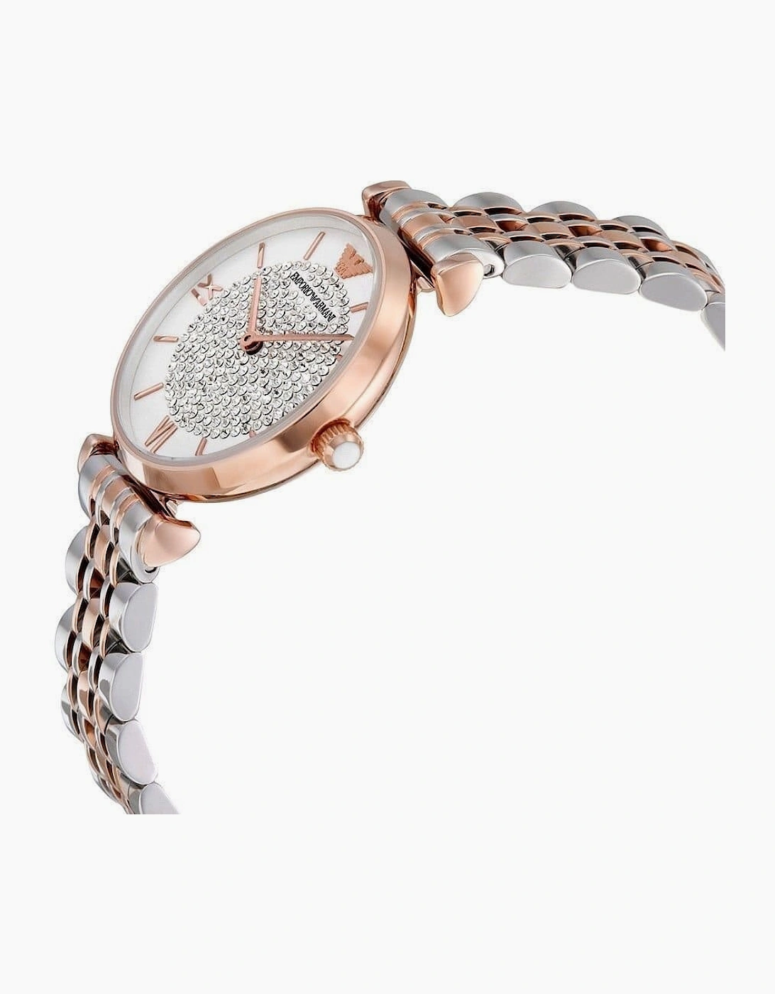 Emporio Armani AR1926 Rose Gold and Silver Two Tone Ladies Watch