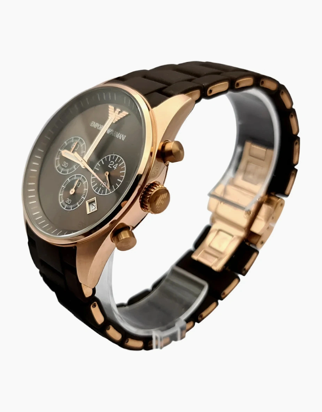 Emporio Armani AR5890 Brown Silicone Chronograph Men's Watch