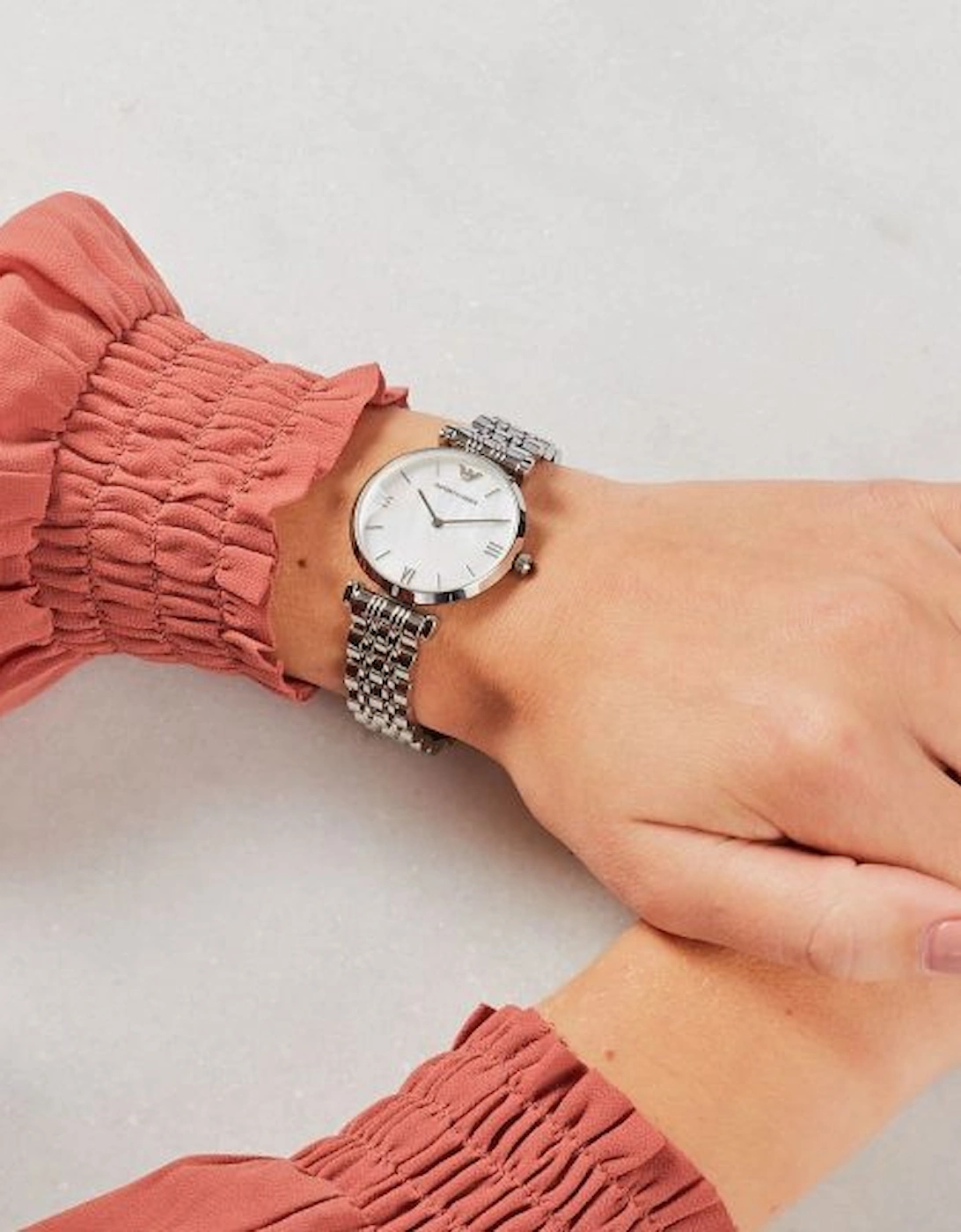 Emporio Armani AR1925 Silver Crystal Ladies Watch