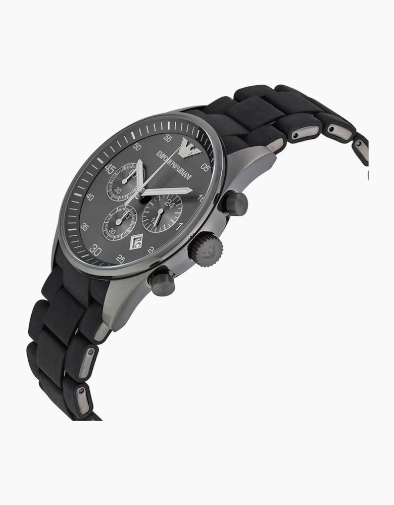 Emporio Armani AR5889 Black Silicon Chronograph Men's Watch