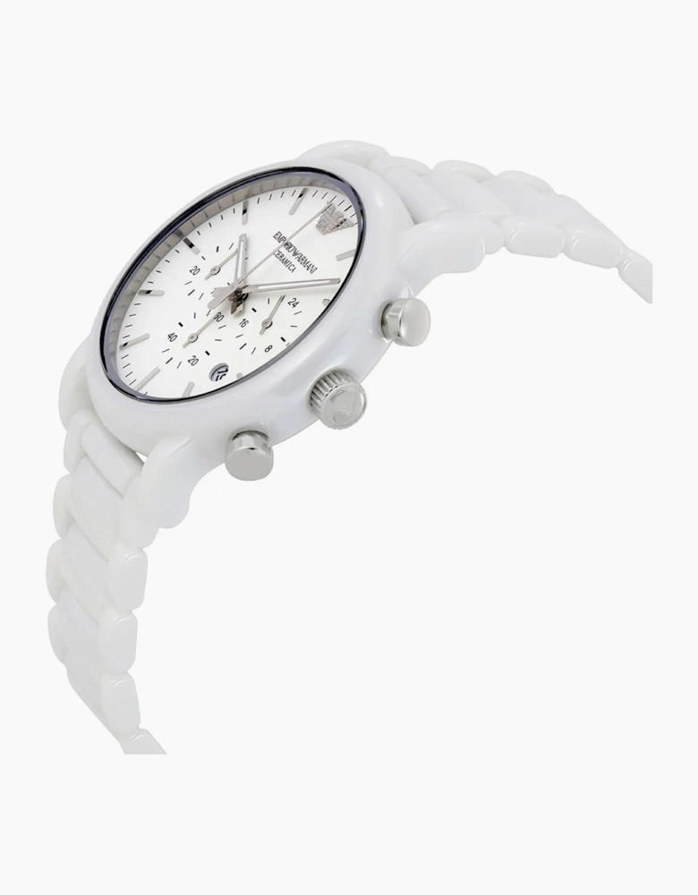 Emporio Armani AR1499 White Ceramic Chronograph Men's Watch