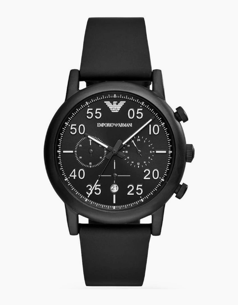 Emporio Armani AR11133 Luigi Black Leather Chronograph  Men's Watch