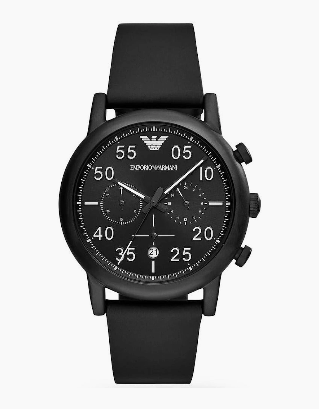 Emporio Armani AR11133 Luigi Black Leather Chronograph  Men's Watch