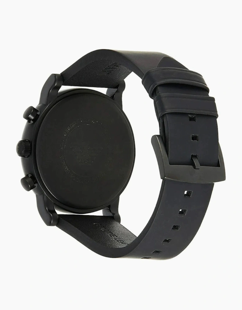 Emporio Armani AR11133 Luigi Black Leather Chronograph  Men's Watch