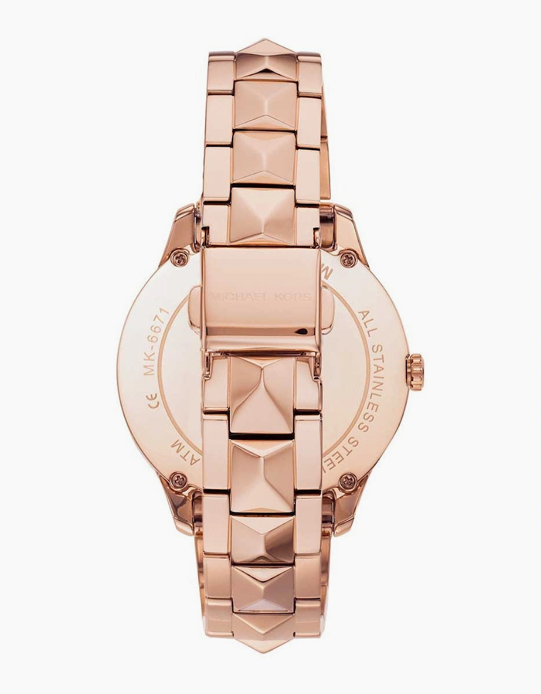 Michael Kors Ladies Rose-Gold Runway Mercer MK6671