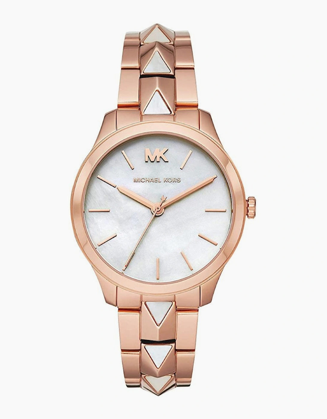 Michael Kors Ladies Rose-Gold Runway Mercer MK6671