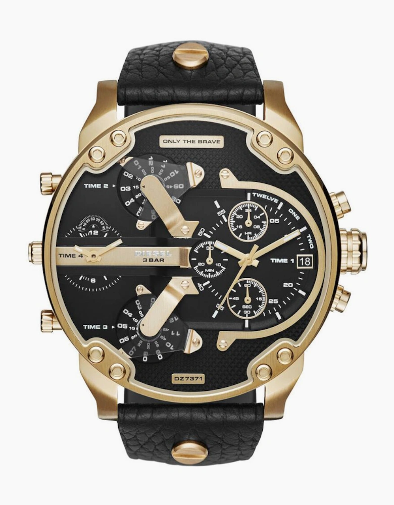 Diesel DZ7371 Mr. Daddy 2.0 Black Leather Men's Watch