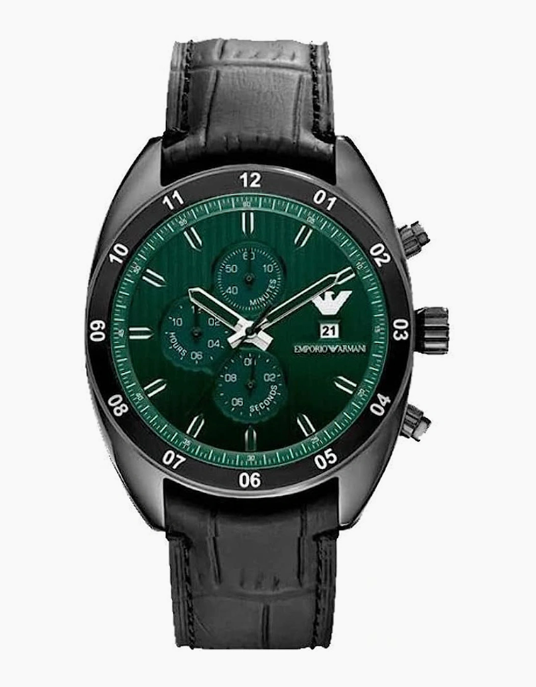 Emporio Armani AR5917 Sportivo Black Leather Chronograph Men's Watch
