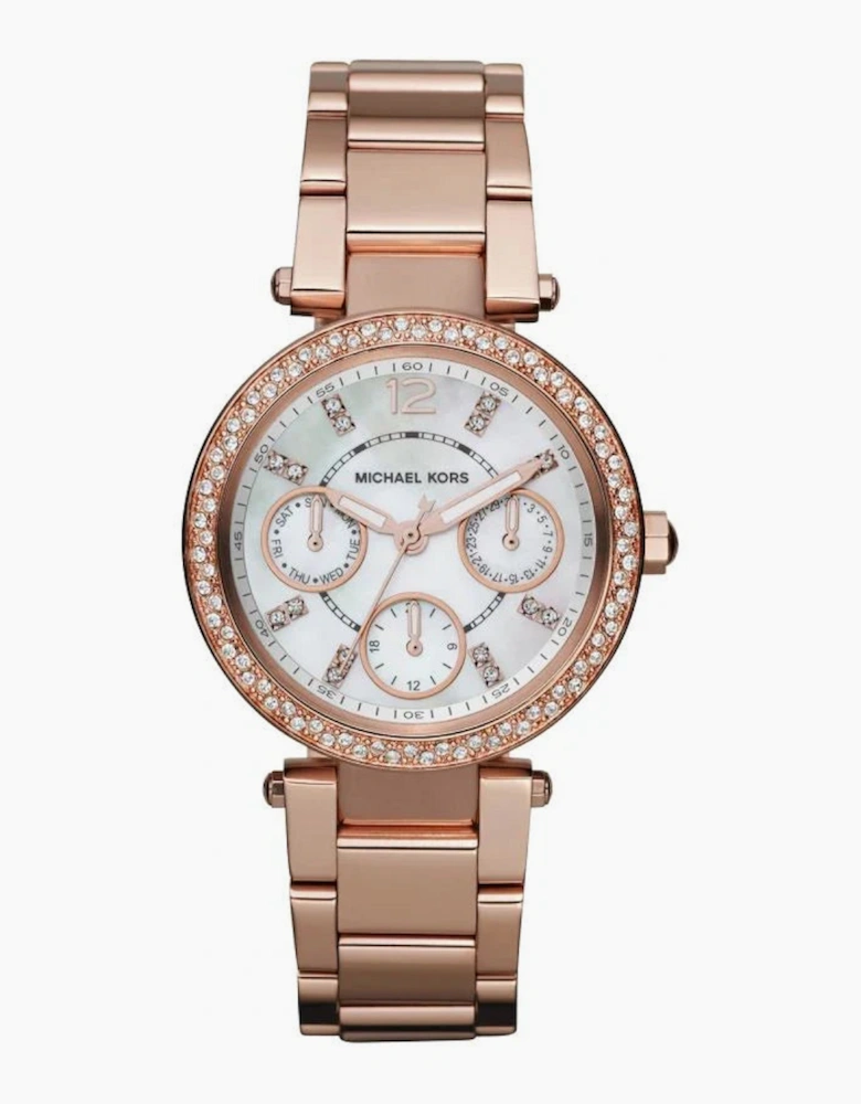 Michael Kors Parker Chrono Ladies Rose Gold Watch MK5616
