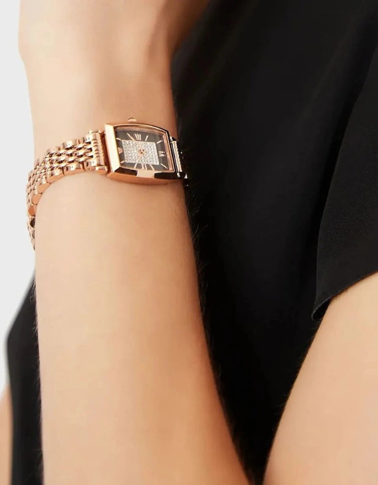 Emporio Armani AR11407 Gianni T-Bar Rose Gold Ladies Watch