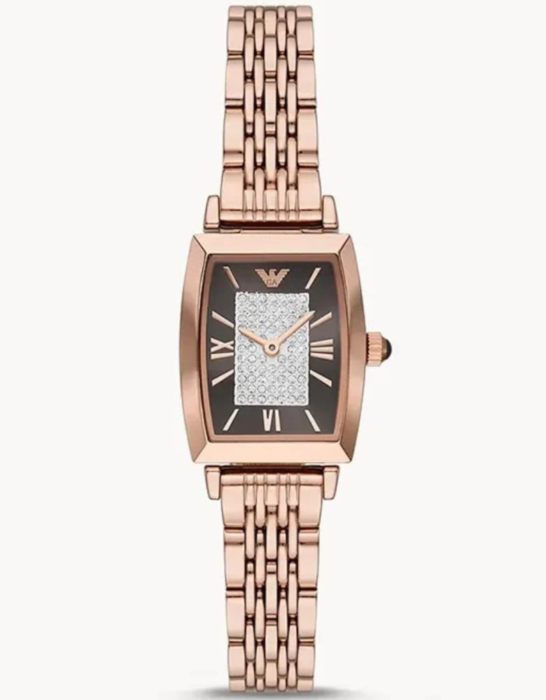 Emporio Armani AR11407 Gianni T-Bar Rose Gold Ladies Watch
