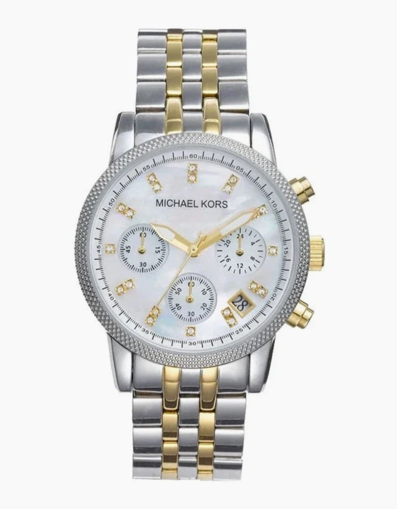 Michael Kors Ritz Tri-tone Chrono Ladies Two-Tone Watch MK5057