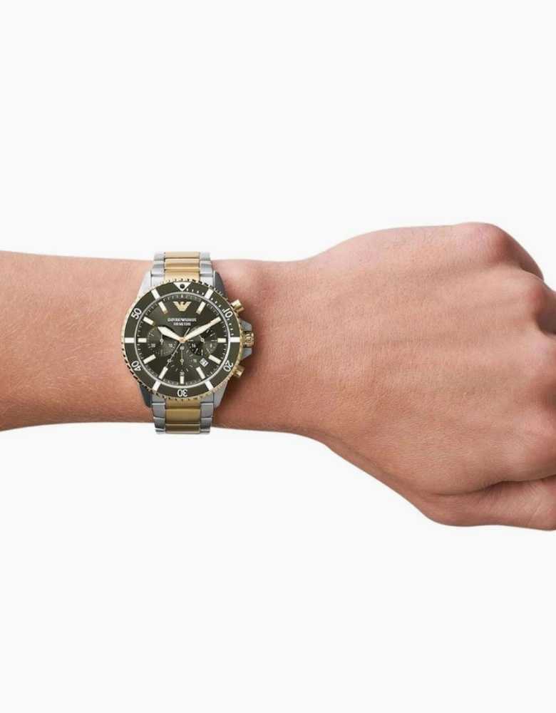 Emporio Armani AR11361 Mario Chronograph Green Men's Watch