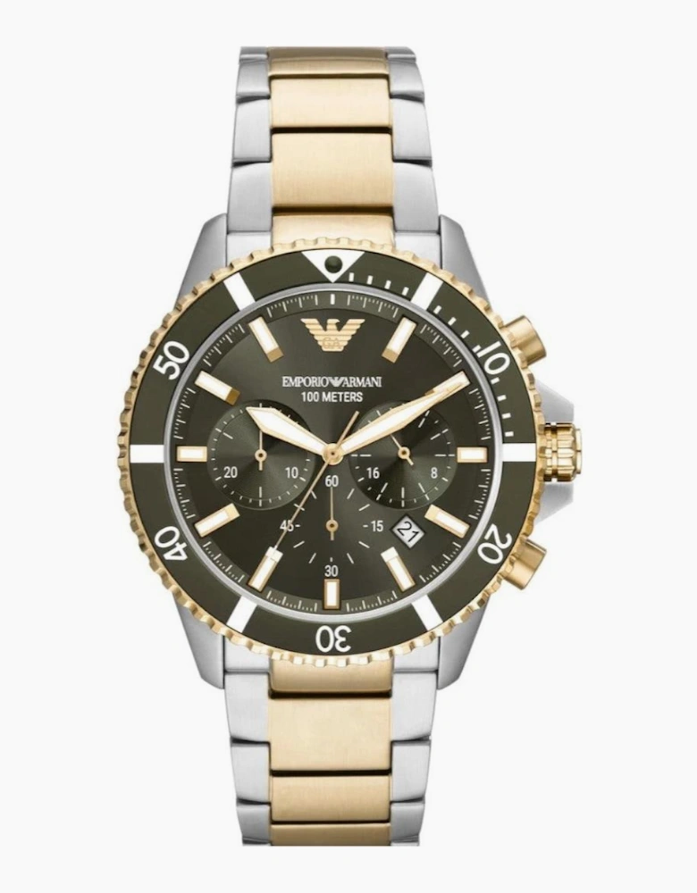 Emporio Armani AR11361 Mario Chronograph Green Men's Watch