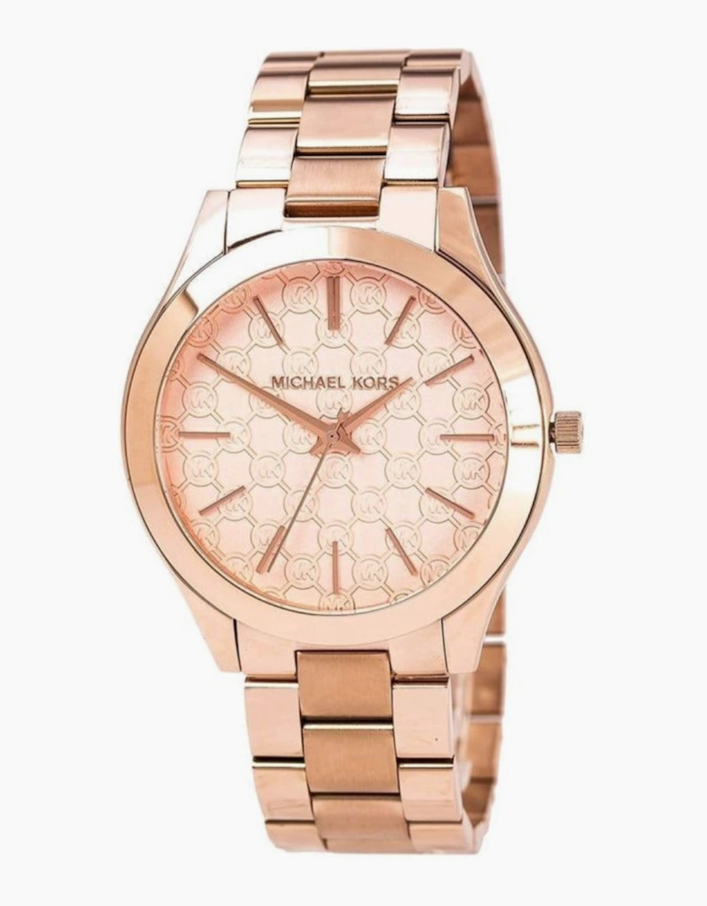 Michael Kors Ladies Slim Runway Rose Gold Watch MK3336