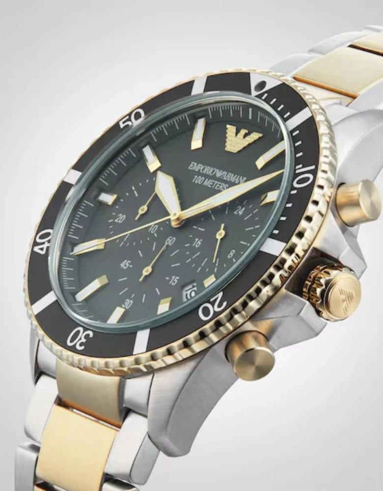 Emporio Armani AR11361 Mario Chronograph Green Men's Watch