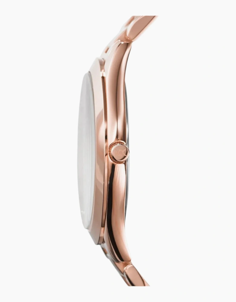 Michael Kors Ladies Slim Runway Rose Gold Watch MK3336