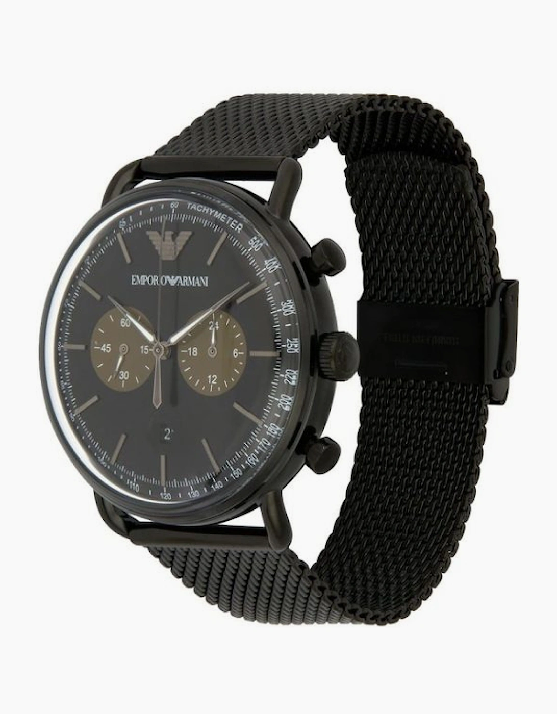 Emporio Armani AR11142 Aviator Black Mesh Men's Watch