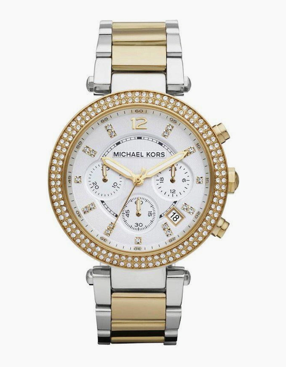 Michael Kors MK5626 Parker Silver & Gold Chronograph Ladies Watch