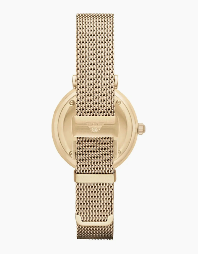 Emporio Armani  AR1957 Gold Slim Mesh Ladies Watch