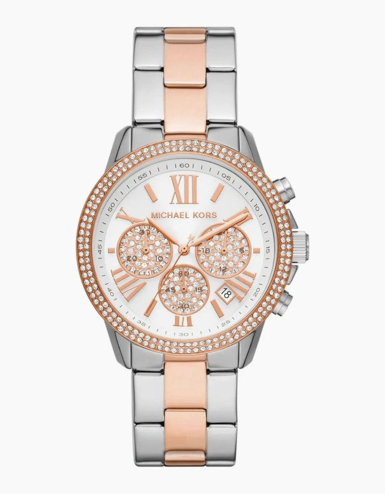 Michael Kors Ladies Two-Tone Oversized Bryn Pavé Watch MK7201