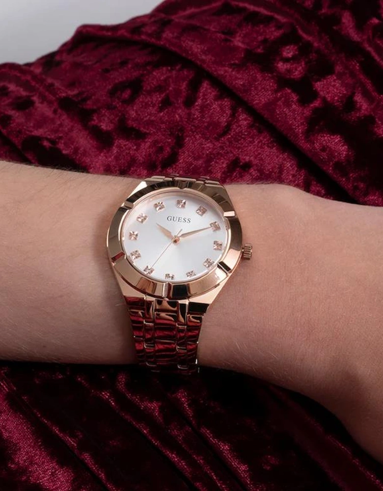 Guess Crystalline Rose Gold Ladies Watch GW0114L3