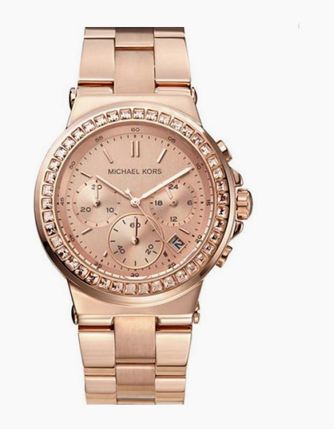 Michael Kors MK5586 Mini Dylan Glitz Rose Gold Chronograph Ladies Watch