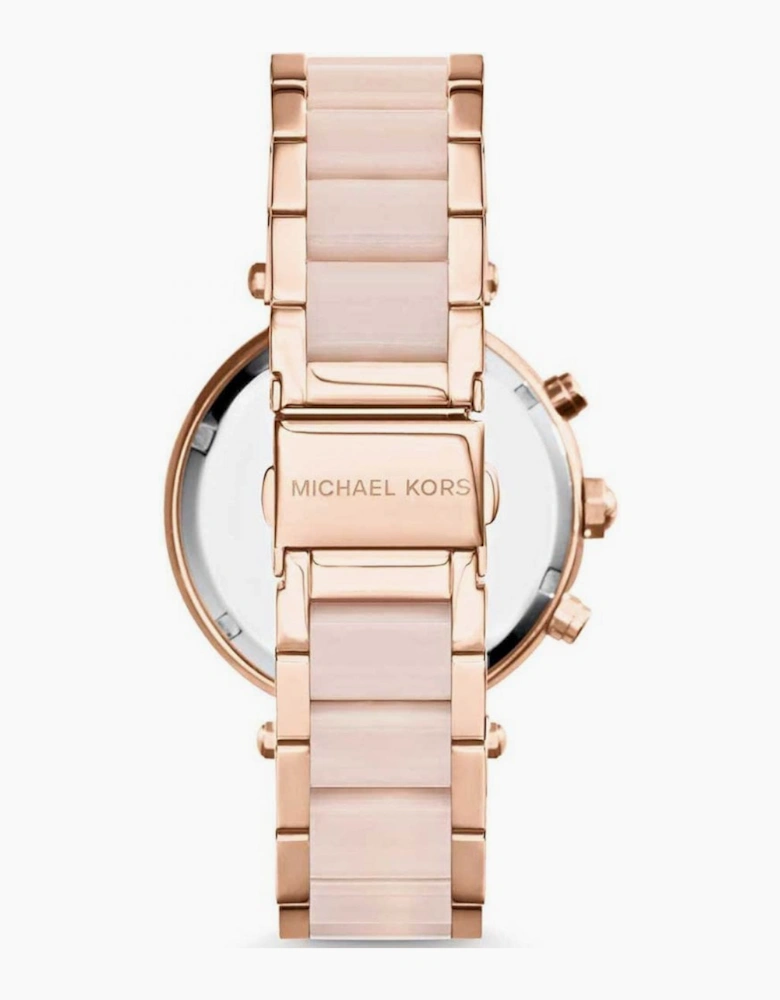 Michael Kors MK5586 Mini Dylan Glitz Rose Gold Chronograph Ladies Watch