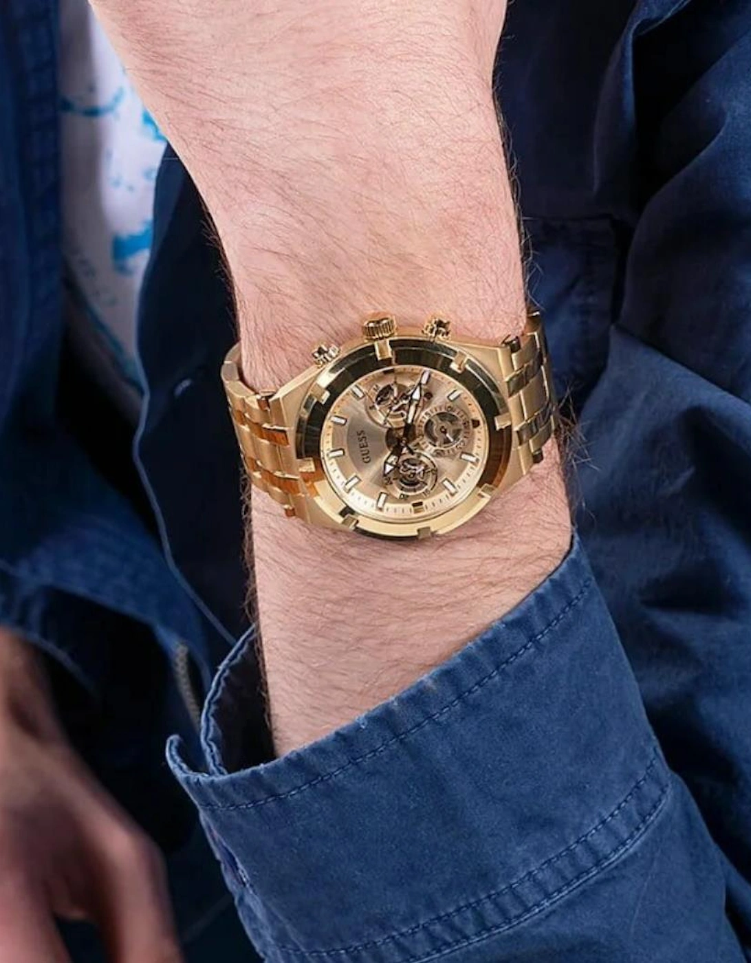 Guess Cosmo GW0260G4 Continental Gold Men's Watch
