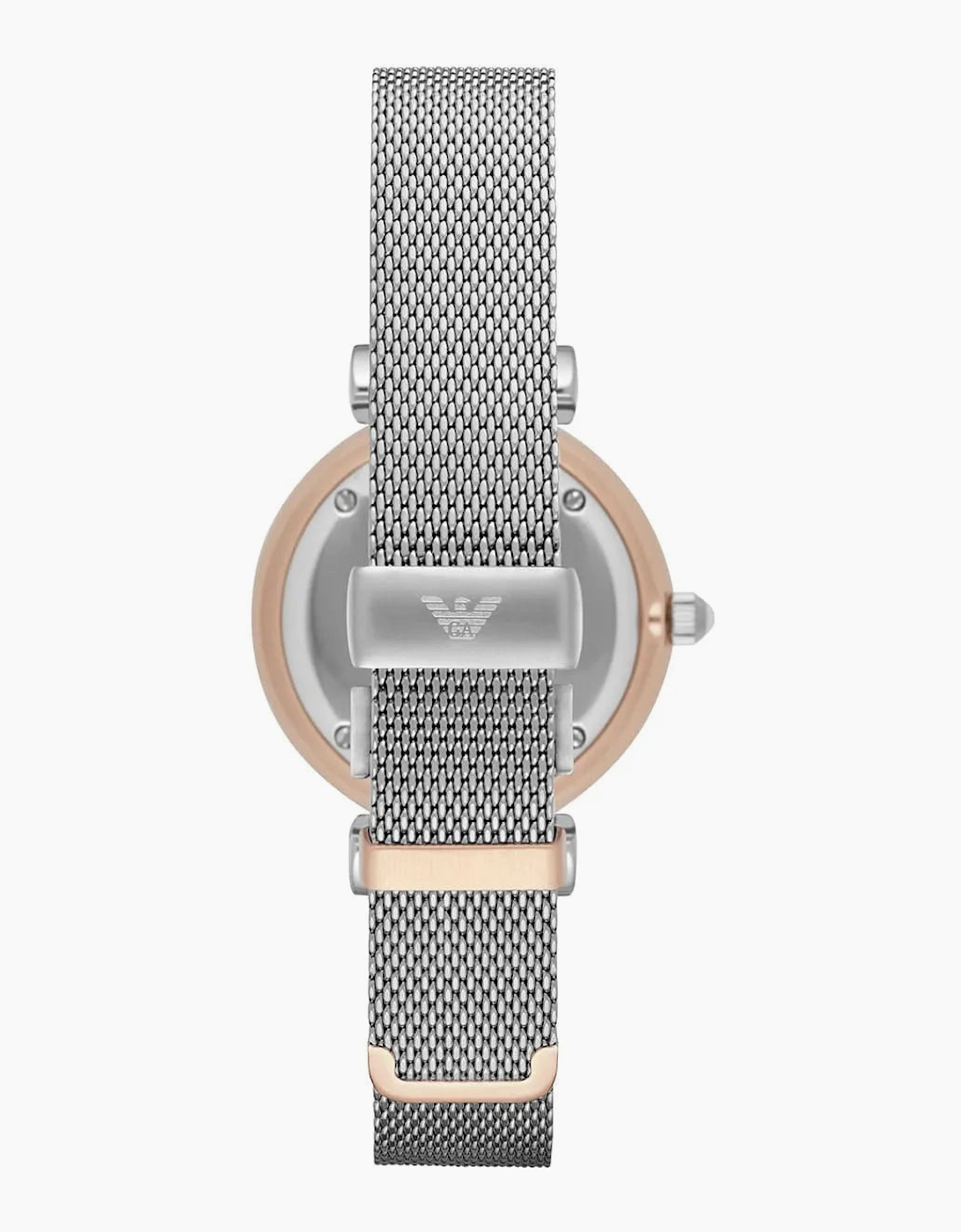 Emporio Armani AR2067 Silver and Rose Gold Mother Of Pearl  Ladies Watch