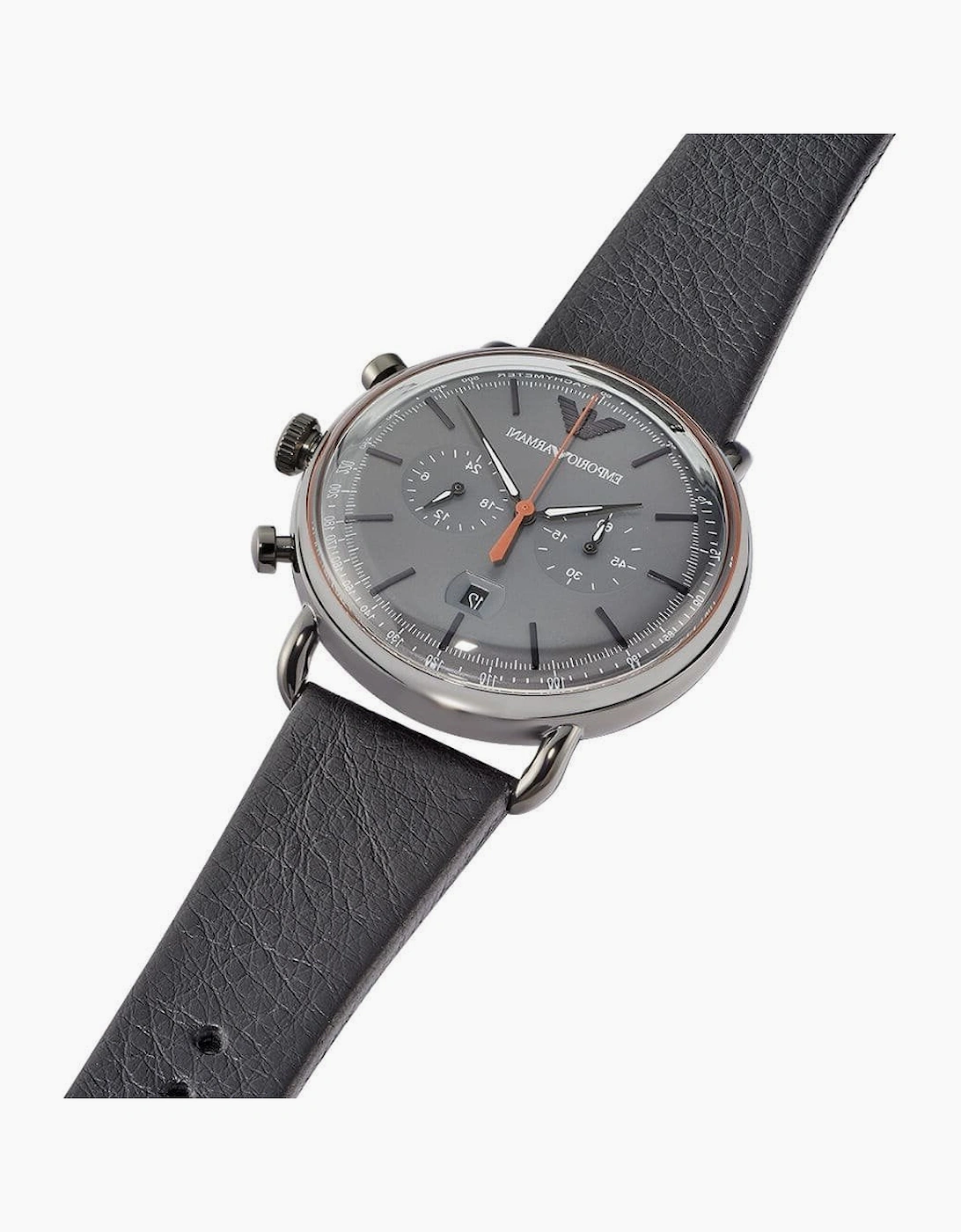Emporio Armani AR11168 Aviator Black Leather Men's Watch
