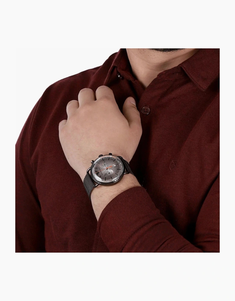 Emporio Armani  AR11169 Aviator Brown Mesh Men's Watch