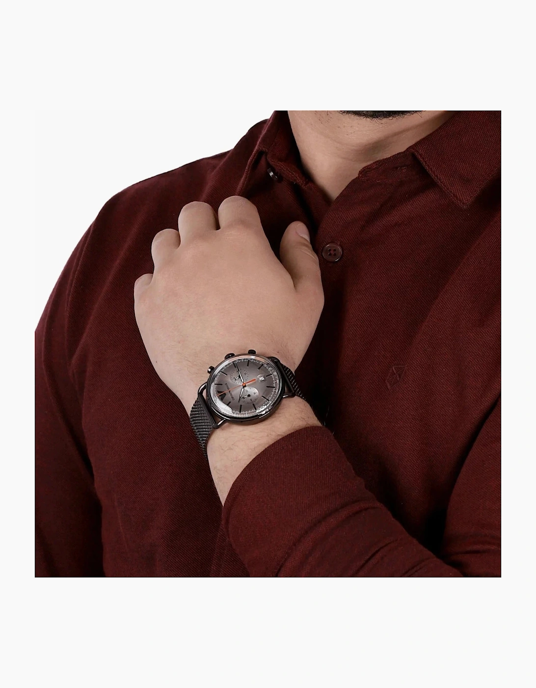 Emporio Armani  AR11169 Aviator Brown Mesh Men's Watch