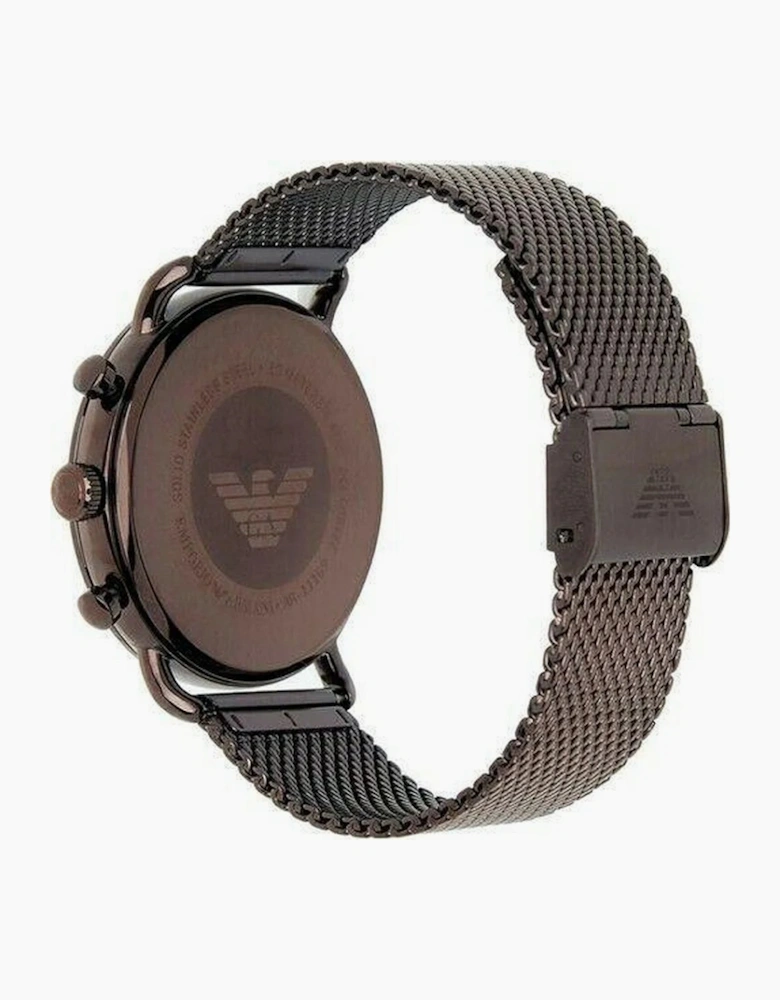 Emporio Armani  AR11169 Aviator Brown Mesh Men's Watch