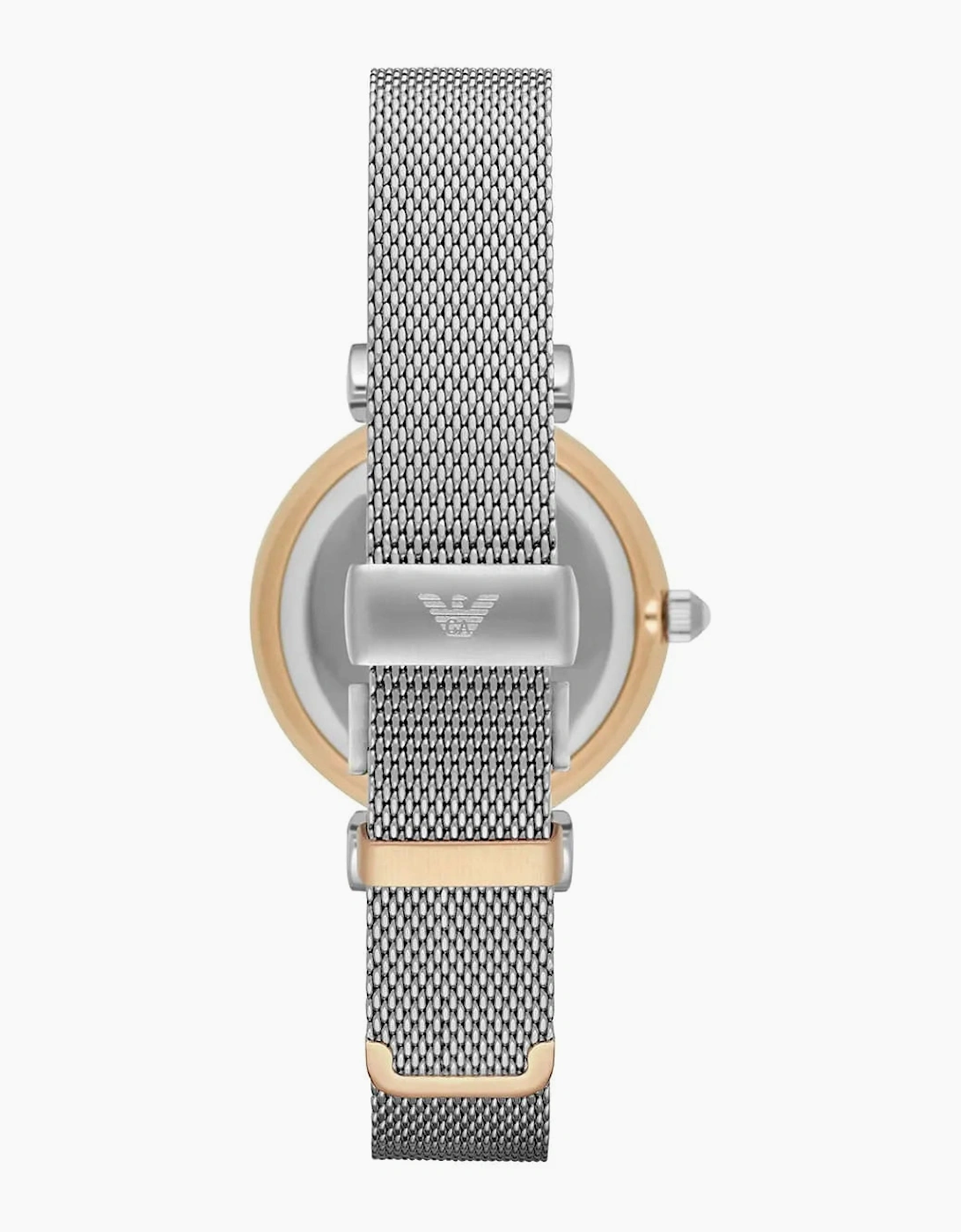 Emporio Armani AR2068 Silver Mesh Mother of Pearl  Ladies Watch