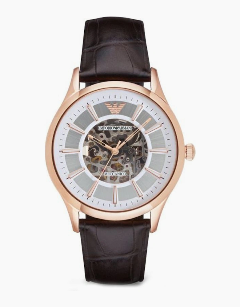 Emporio Armani AR2073 Brown Leather Strap and Rose Gold Men's Watch