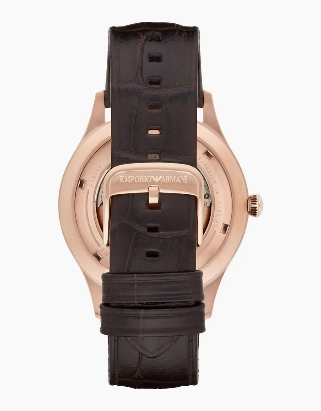 Emporio Armani AR2073 Brown Leather Strap and Rose Gold Men's Watch