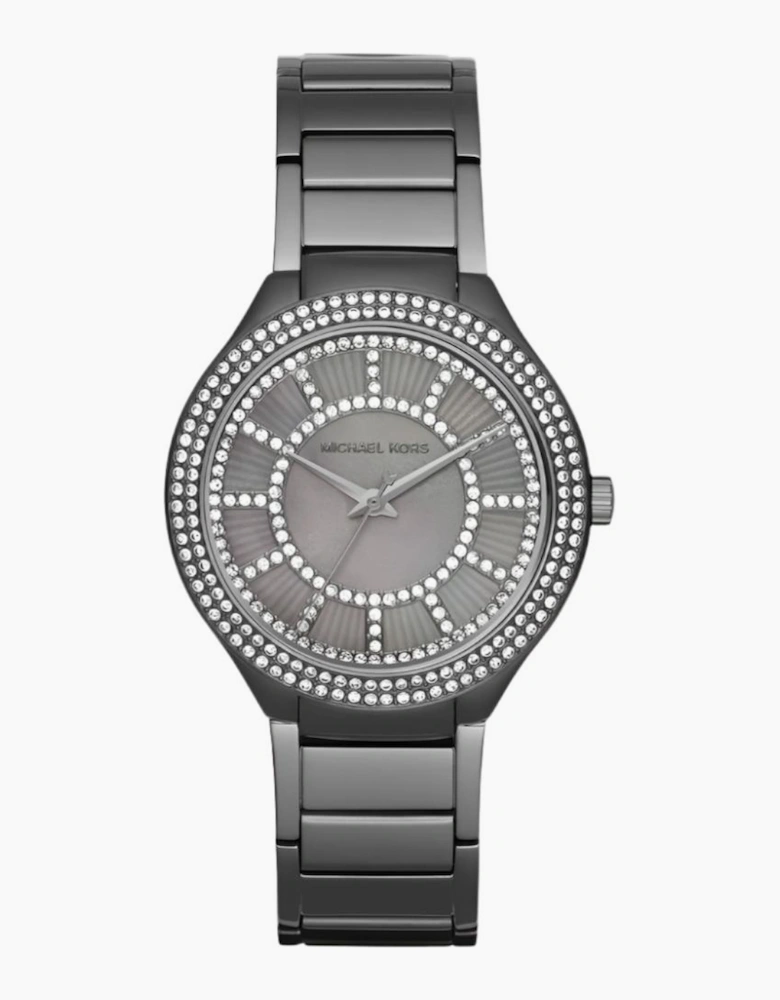 Michael Kors MK3410 Kerry Crystal Gunmetal Grey Ladies Watch