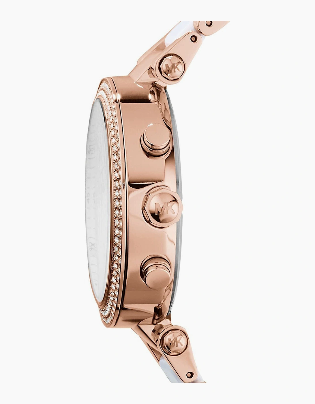 Michael Kors MK5774 Parker White & Rose Gold Chronograph Ladies Watch
