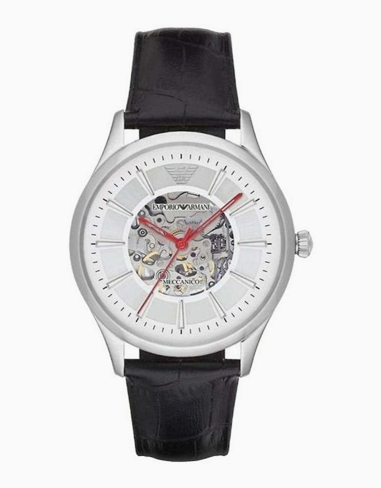 Emporio Armani AR2072 Meccanico Black Leather Men's Watch