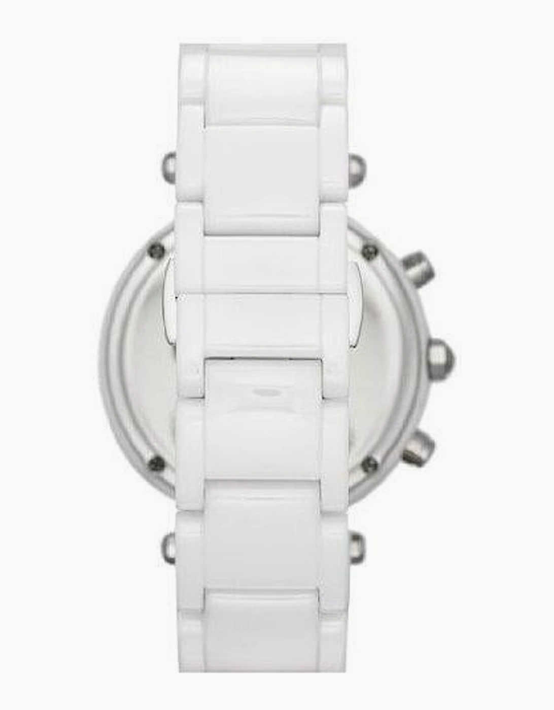 Michael Kors MK5848 Parker White Glitz Chronograph Ceramic Ladies Watch