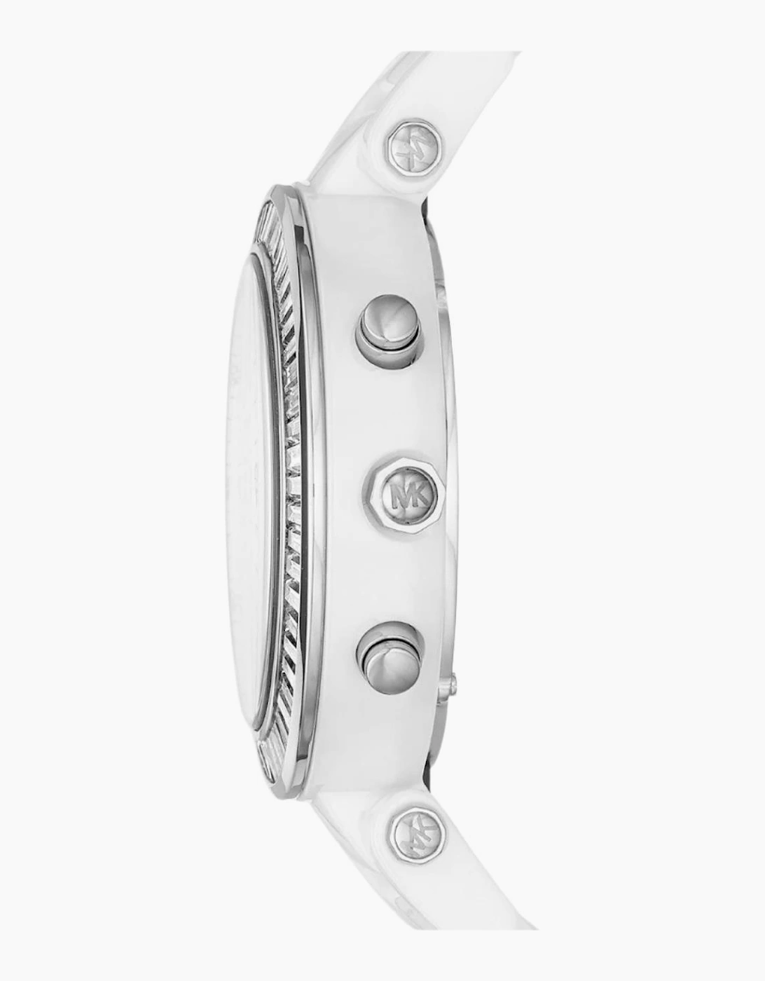 Michael Kors MK5848 Parker White Glitz Chronograph Ceramic Ladies Watch