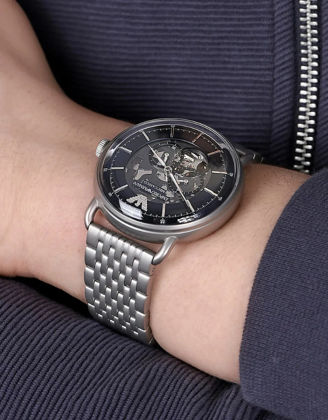 Emporio Armani Men's Meccanico Silver Watch AR60024
