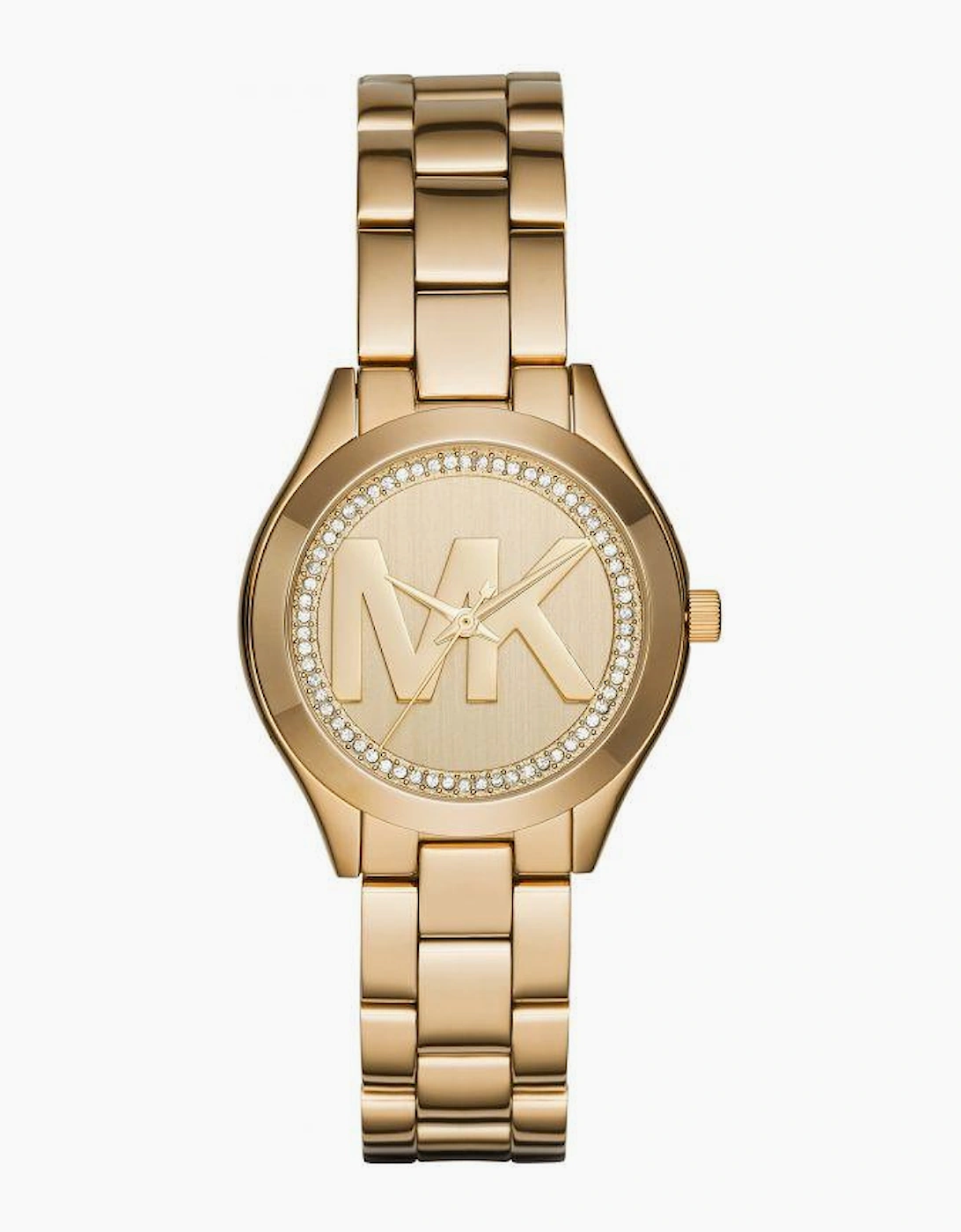 Michael Kors Ladies Mini Slim Runway Yellow Gold Watch MK3477